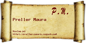 Preller Maura névjegykártya